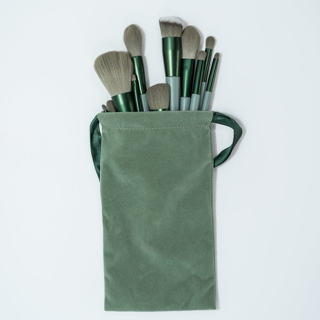 Olive Green 13 pcs brush set - Beauty we sell 