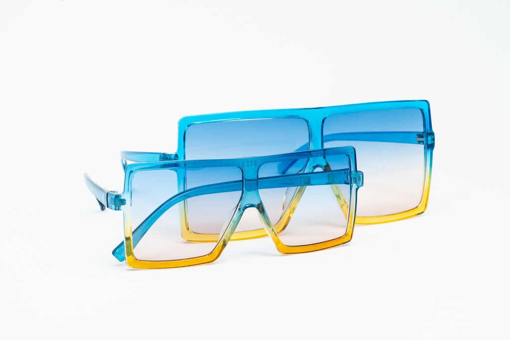 Ombre Light Blue/Yellow Sunglasses - Beauty we sell 