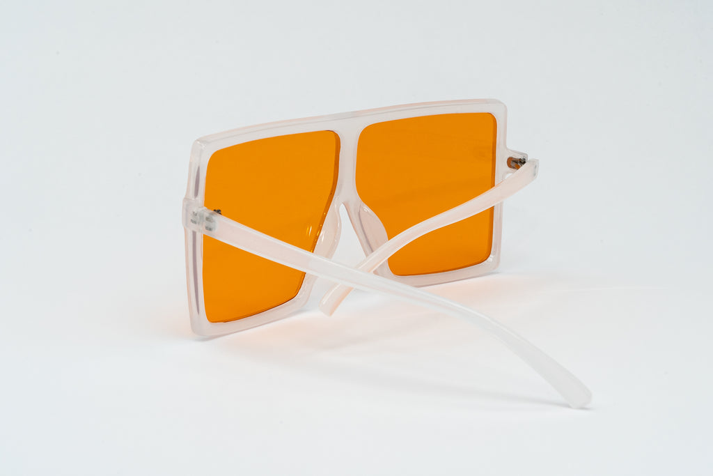 White/Orange Sunglasses - Beauty we sell 