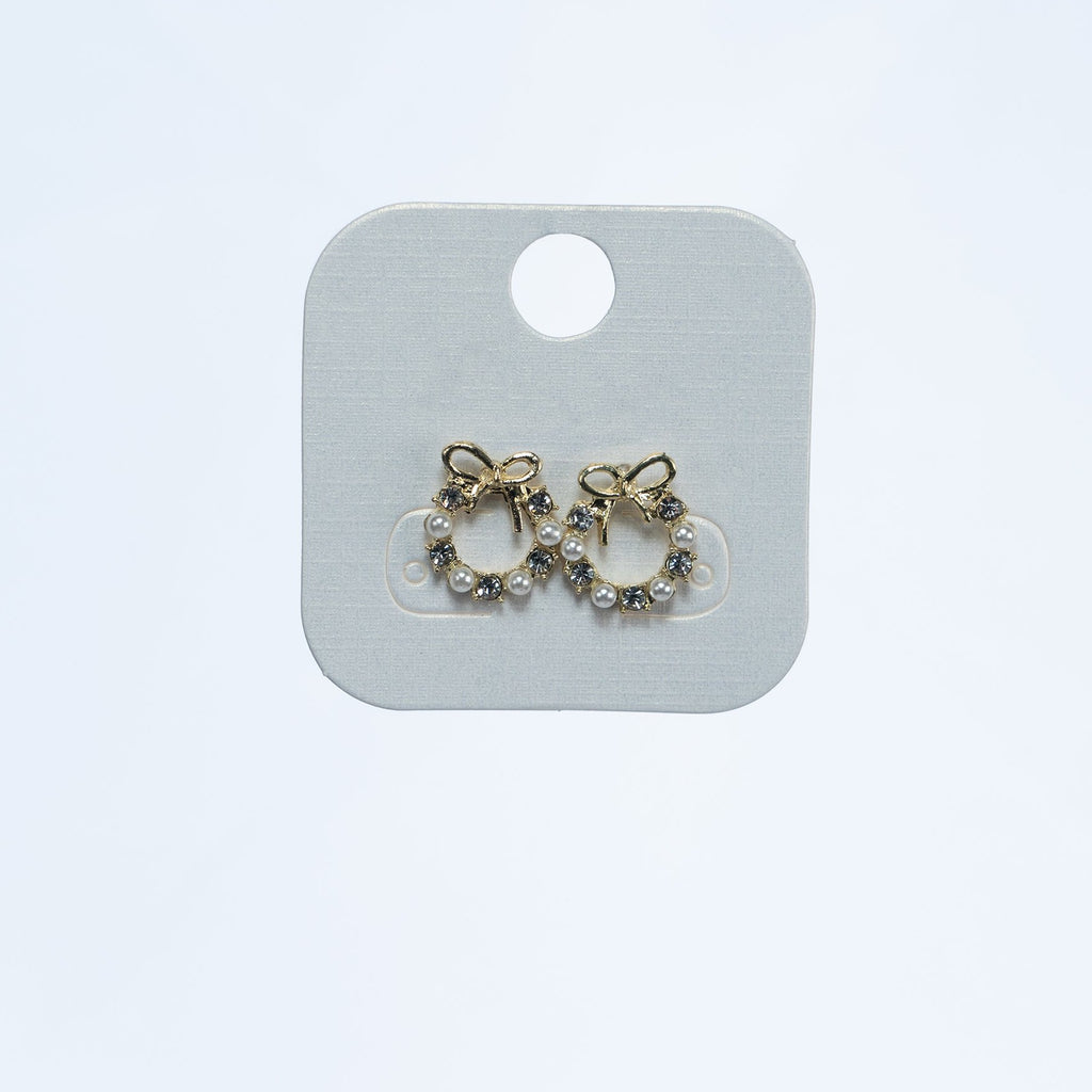 Bow Pearl Stud Earring - Beauty we sell 